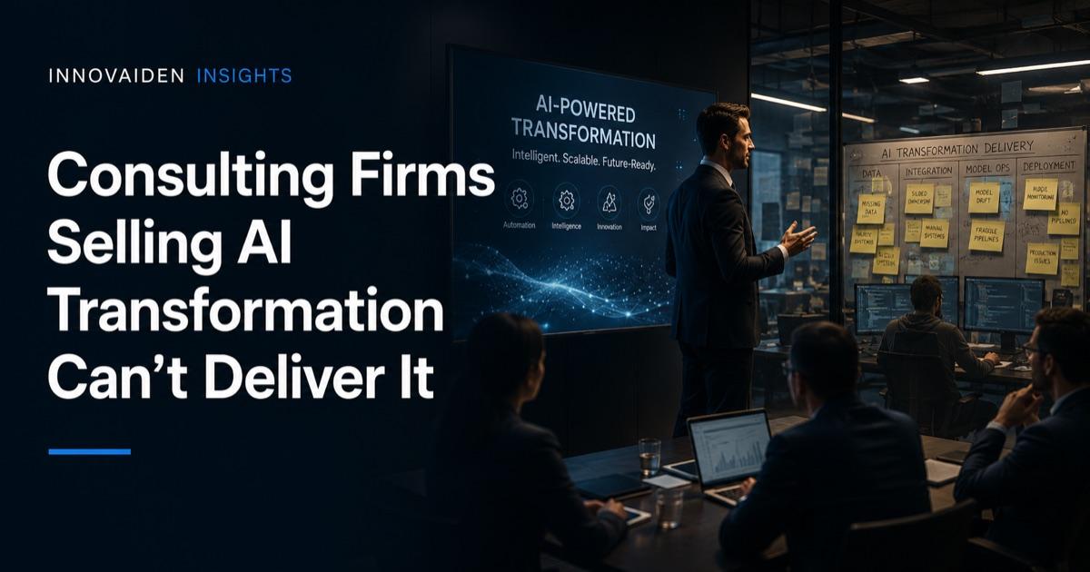 Consulting Firms Selling AI Transformation Can't Deliver It